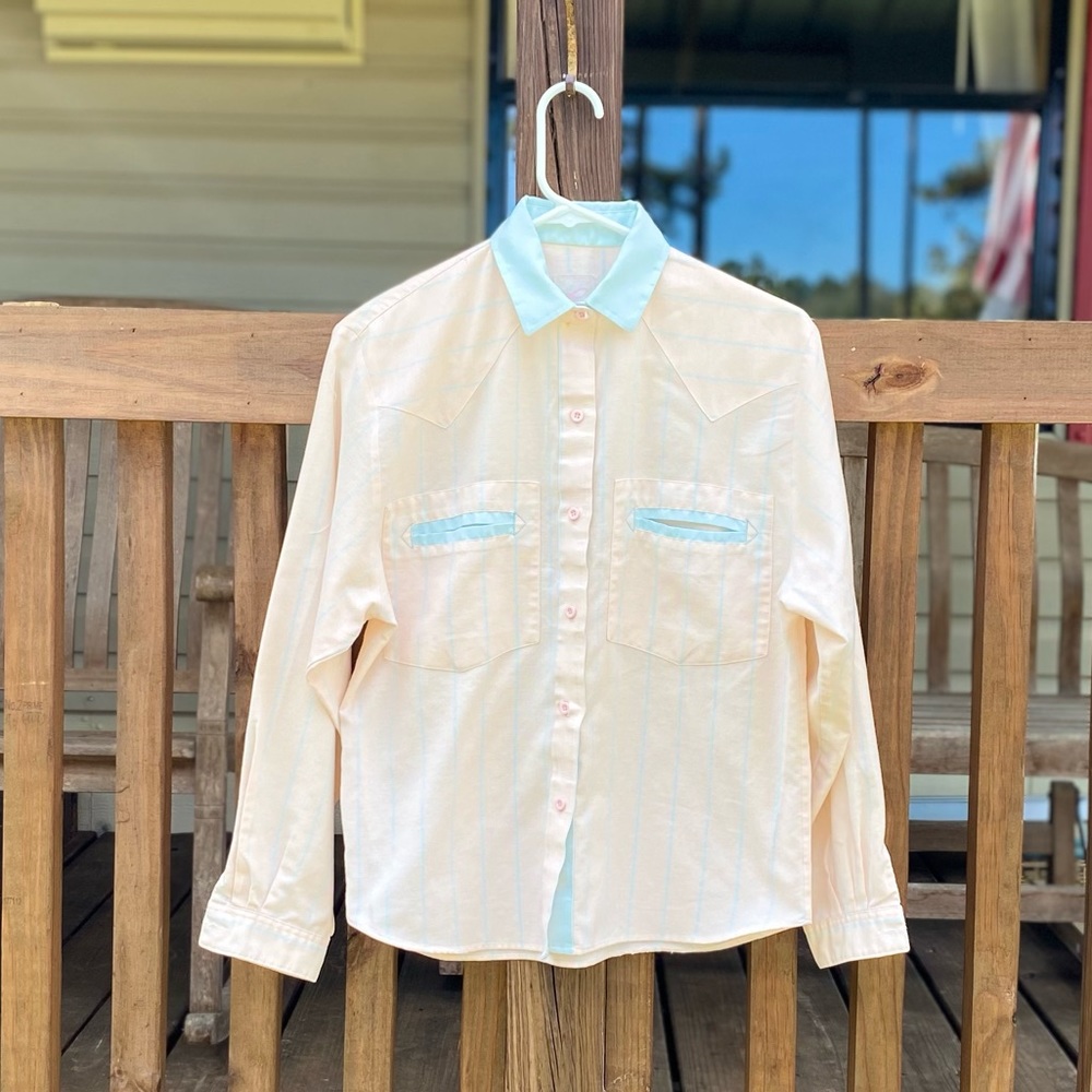 VINTAGE ROPER Stripped Western Button Shirt